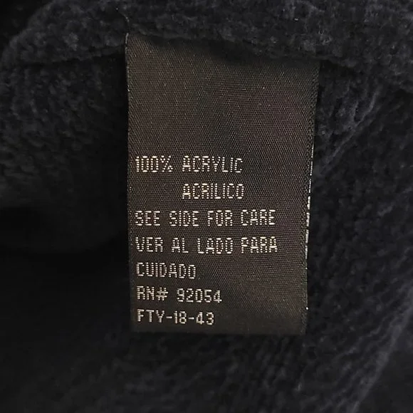 Cozy Vintage Carolyn Taylor Floral Embroidered Navy Sweater - Picture 7 of 10